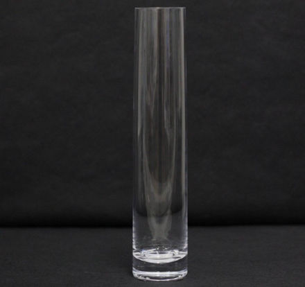 Slika Staklo vaza cilindar H30D5,5 cm šlif