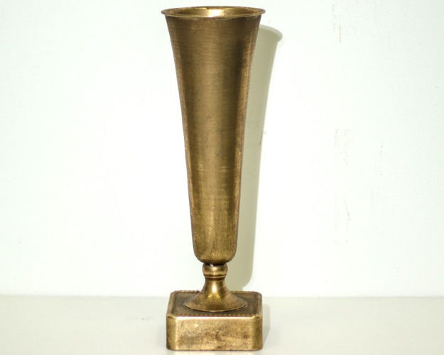 Slika Vaza metalna 15x15cm h48,5cm zlatna