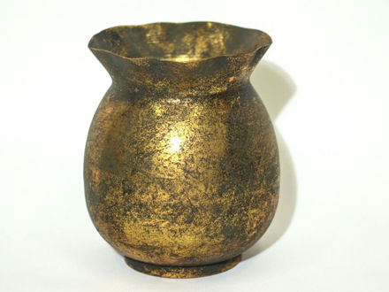 Slika Vaza metalna 18x18cm h20,5cm old gold