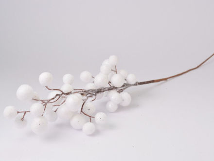 Slika Grana s bobicama 49 cm; bijela zasnježena