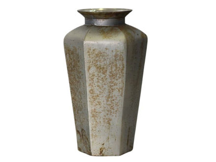 Slika Staklo vaza h28 d18cm srebrna s brončanim efektom