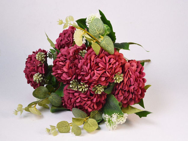 Slika Buket mix cvijeće i zelenilo 45 cm; ciklama