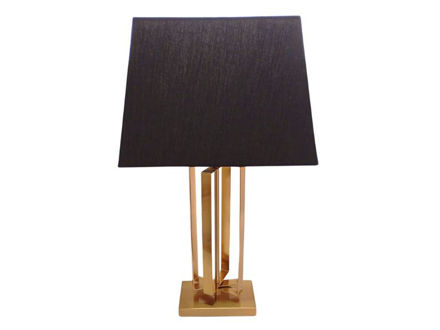 Slika Lampa zlatna 69 cm  s crnim sjenilom