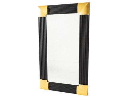 Slika Ogledalo 40x80 cm crno sa zlatnim kutevima