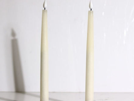 Slika Led svijeća konus x2kom d2,2 h29cm-ivory