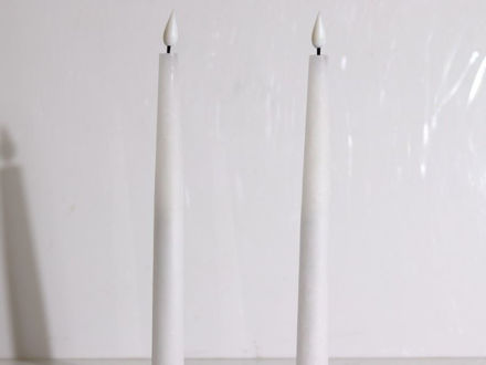 Slika Led svijeća konus x2kom d2,2 h29cm-bijela