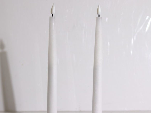 Slika Led svijeće konus set 2kom d2,2 h29cm-bijela