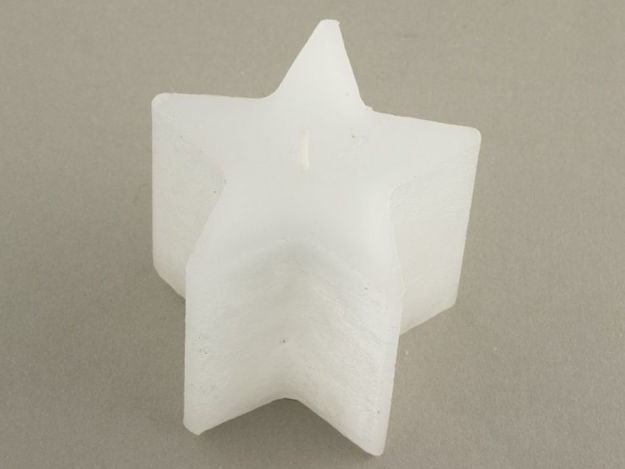 Slika Svijeća frost zvijezda 7x7.5cm. - bijela