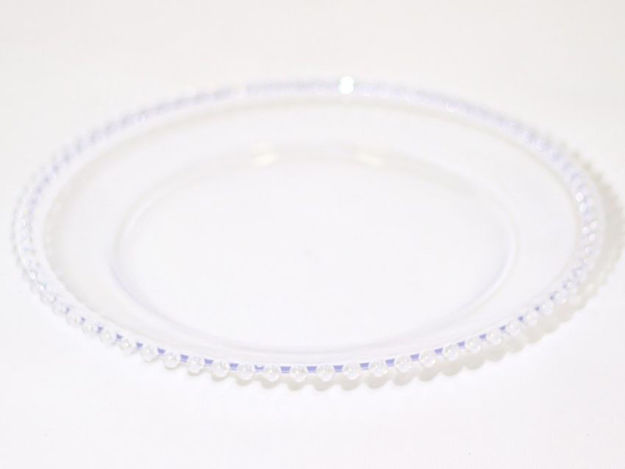 Slika Tanjur plastični 33 cm transparent s kuglicama