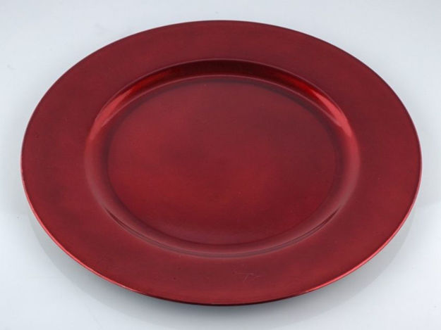 Slika Tanjur plastični, crveni-33cm
