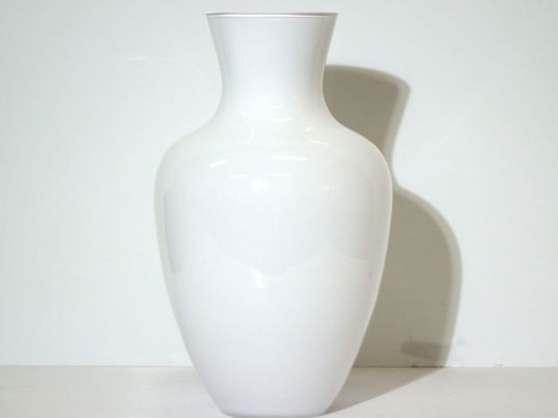 Slika Staklo vaza h46 d25cm. - bijela