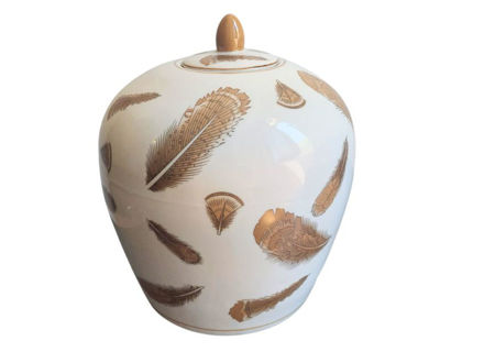Slika Dekorativna posuda s poklopcem keramika, 22.5*22.5*25.5CM
