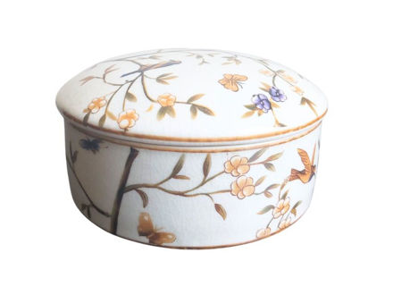 Slika Dekorativna kutija keramika okrugla, 14.5*14.5*8 cm