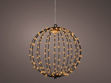 Slika Viseća kugla metalna s led lampicama d 28cm. Crna