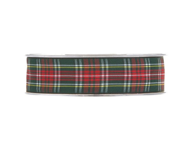 Slika Traka tartan 25mm x 20mt. Zelena/crvena