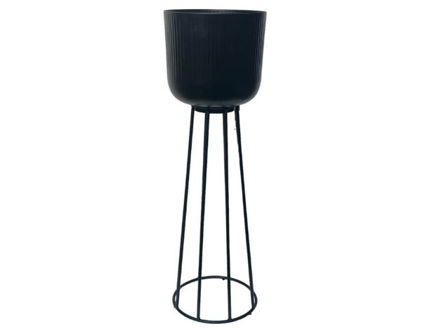 Slika Metalni stalak za biljku 27x27 h88cm. Crna