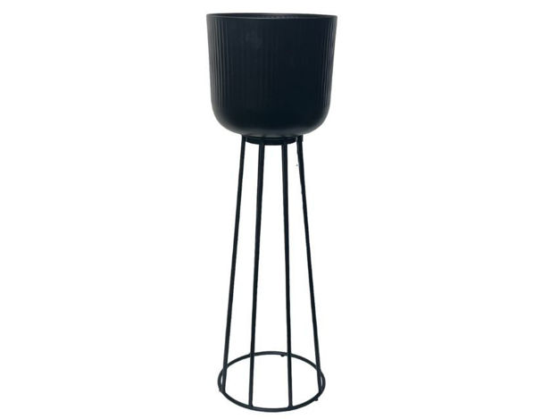 Slika Metalni stalak za biljku 26x26 h60cm. Zlatna/crna