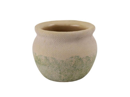 Slika Cement posuda ćup 13xh10cm siva/zelena