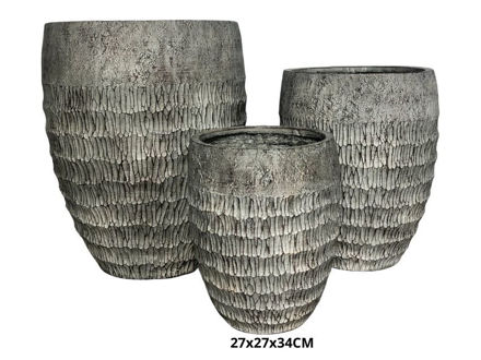 Slika Posuda fiber cement valovita 27x27x34cm.