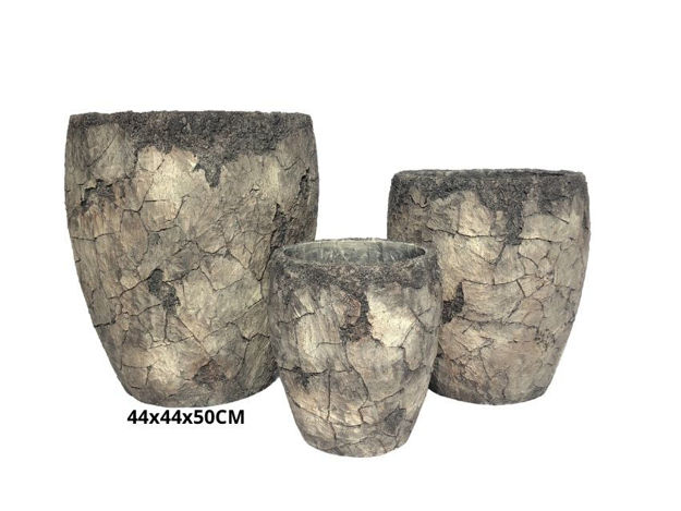 Slika Posuda fiber cement 44x44x50cm. Siva