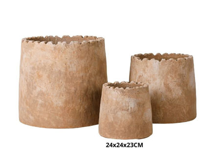 Slika Posuda fiber cement 24x24x23cm. Sv. Smeđa
