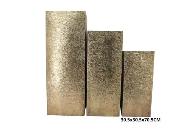 Slika Stalak metalni 30.5x30.5x70.5cm. Zlatna