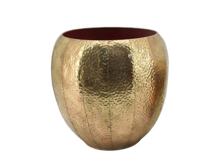 Slika Posuda metalna 37.5x37.5x36cm. Zlatna