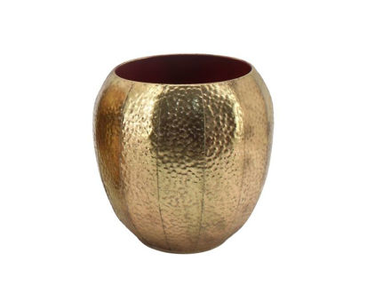 Slika Posuda metalna 28x28x28.5cm. Zlatna