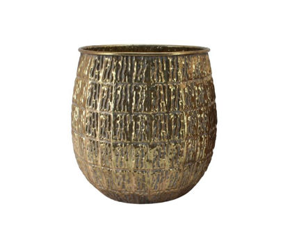 Slika Posuda metalna 38x38x38cm. Zlatna