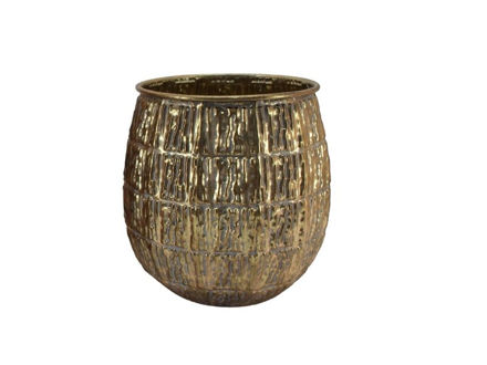 Slika Posuda metalna 30.5x30.5x32cm. Zlatna