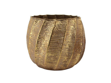 Slika Posuda metalna 43.5x42.5x35.5cm. Zlatna