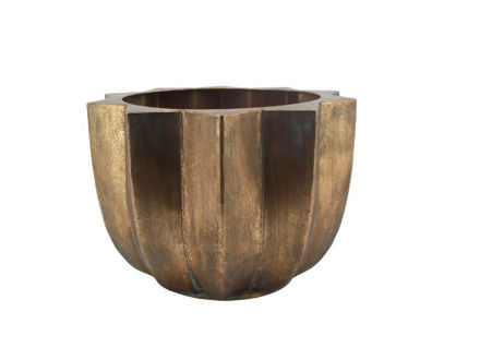 Slika Posuda metalna 44x42x31.5cm. Zlatna