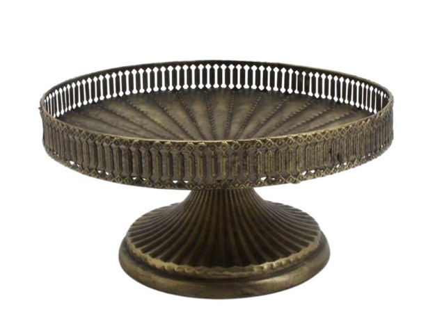 Slika Stalak metalni na nogu 27.5x14cm.;zlatna