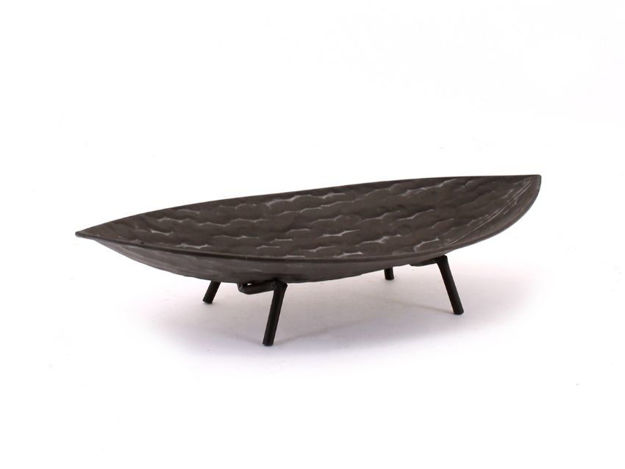 Slika Posuda metalna na nogice 43x20.5x9.5cm.;crna