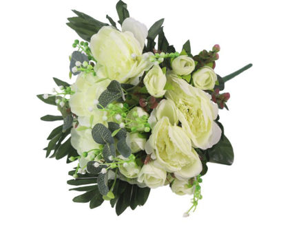 Slika Buket peonija/eukaliptus 36 cm; mix boja