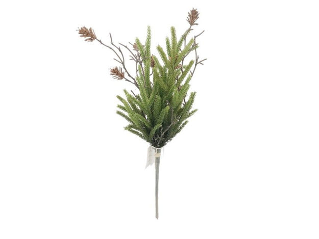 Slika Grana bora s šIškama 52cm; zelena