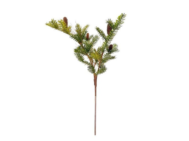 Slika Grana bora s šIškama 115cm; zelena