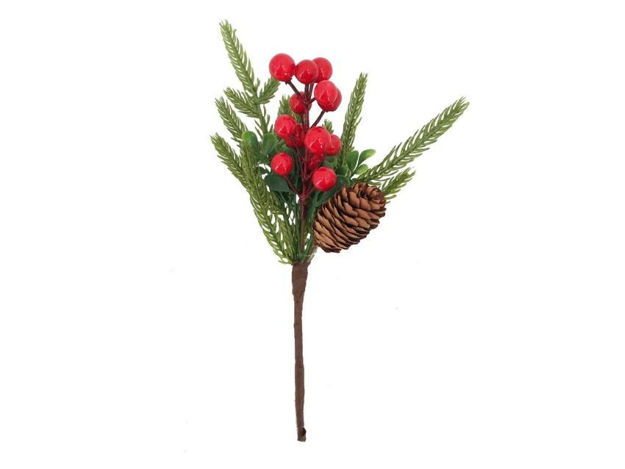 Slika Pik berry/borovina s šIškom 27cm; zelena/crvena