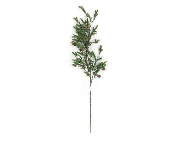 Slika Grana bora s šIškama 100cm; zelena