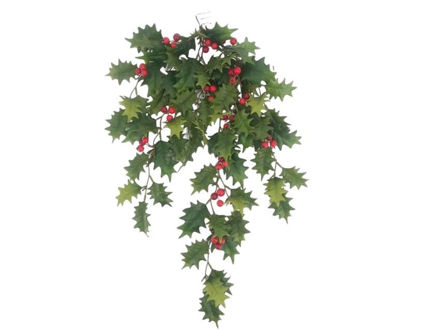 Slika Visilica božikovina 71cm; zelena/crvena