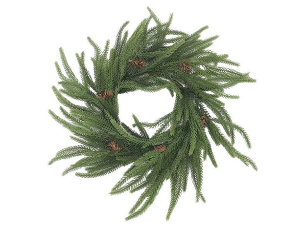 Slika Vijenac bora s šIškama 36cm; zelena