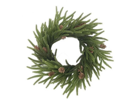 Slika Vijenac bora s šIškama 40cm; zelena