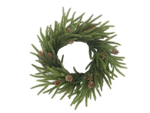 Slika Vijenac bora s šIškama 40cm; zelena