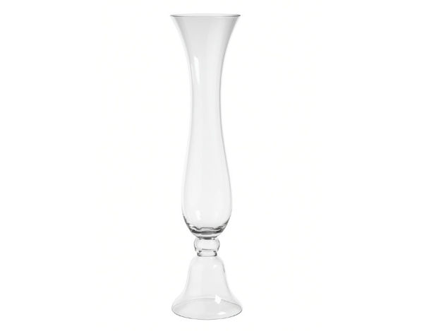 Slika Vaza staklo na nogu d12 h60cm; transparent