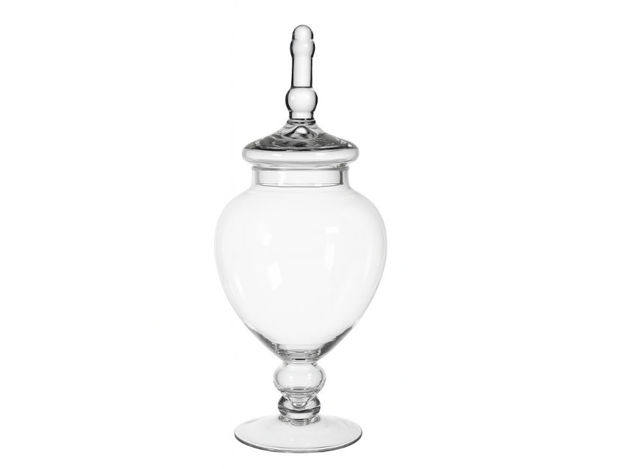 Slika Posuda staklo s poklopcem 37.5cm; transparent