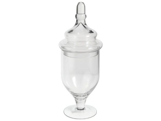 Slika Posuda staklo s poklopcem d12.5 h37cm; transparent