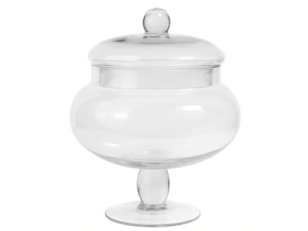 Slika Posuda staklo s poklopcem d18.5 h27.5cm; transparent