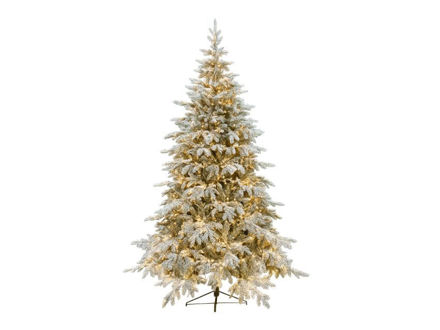Slika Bor 240cm. D168cm. Pe/pvc 3724 grančice;3200 led; zasnježeni