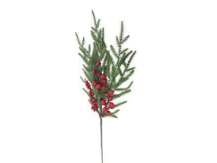 Slika Grana borovina/berry 60 cm; zelena/crvena