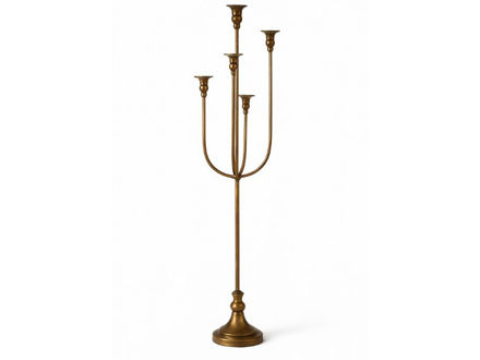 Slika Svijećnjak metalni 111cm;5 svijeća;zlatna